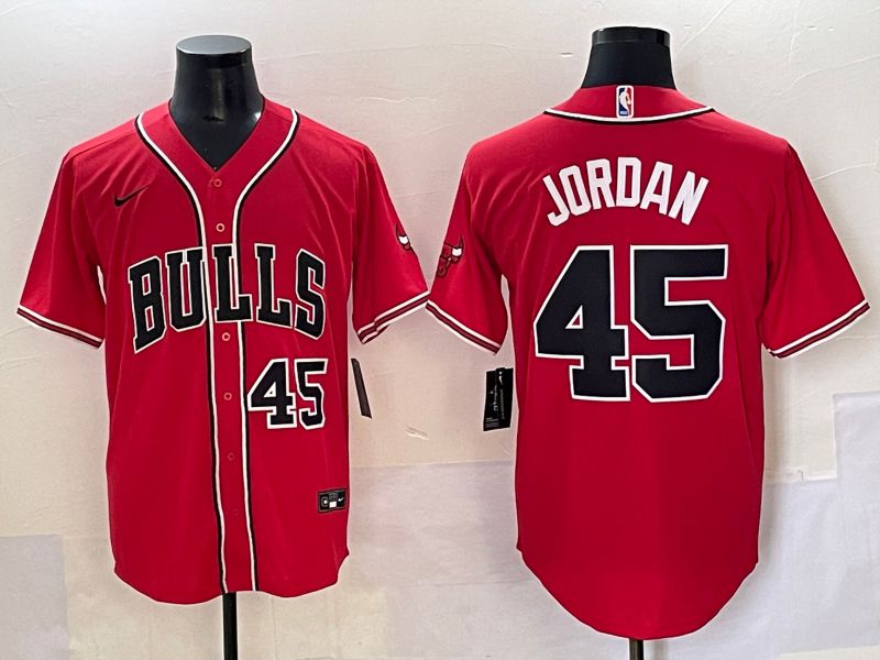 Men 2025 Chicago Bulls 45 Jordan Red Joint Name Nike NBA Jersey style 4